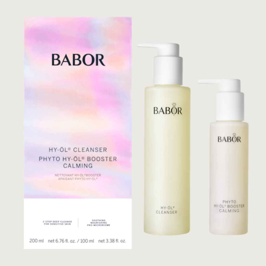 Die BABOR CLEANSING-Ikonen HY-ÖL und Phytoactive als Set im limitierten Design.